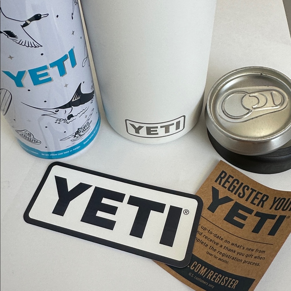 Limited Edition White Claw Yeti Can Cooler with Stash Can - Picture 5 of 8